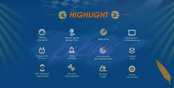 KuKirin G2 Electric Scooter 45km/h Max Speed 800W Motor 48V 15Ah Super Large Battey Electric Scooter