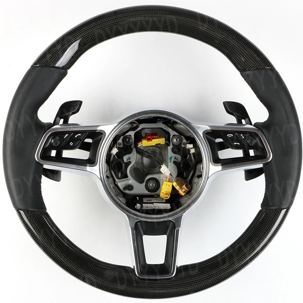 For Porsche 911.2 GT3 RS GT2 Carrera 718 GT4 Cayman Boxster Cayenne GTS Macan Interior Steering Wheel Magnetic Paddle Shift Pad