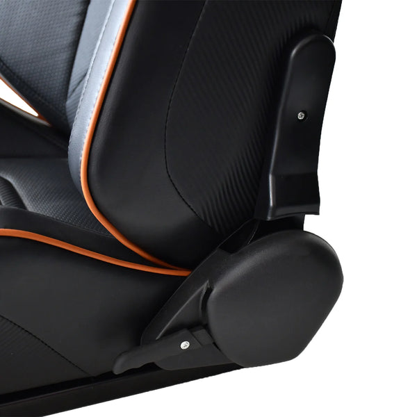 Tiypeor Double Slide Modified Car PVC Leather Race Seats Reclining Universal Racing Seat