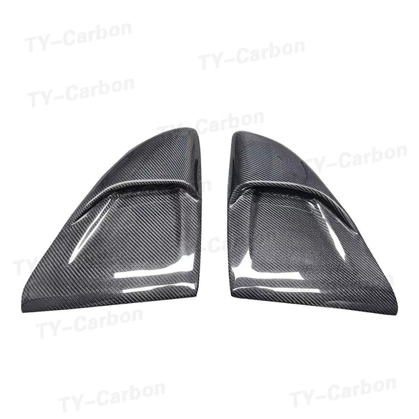 Real Carbon Fiber Rear Side Car window Air Vents Splitter Air knife Spoiler For Porsche 718 Cayman GTRS Style Bodykit 2016-2024