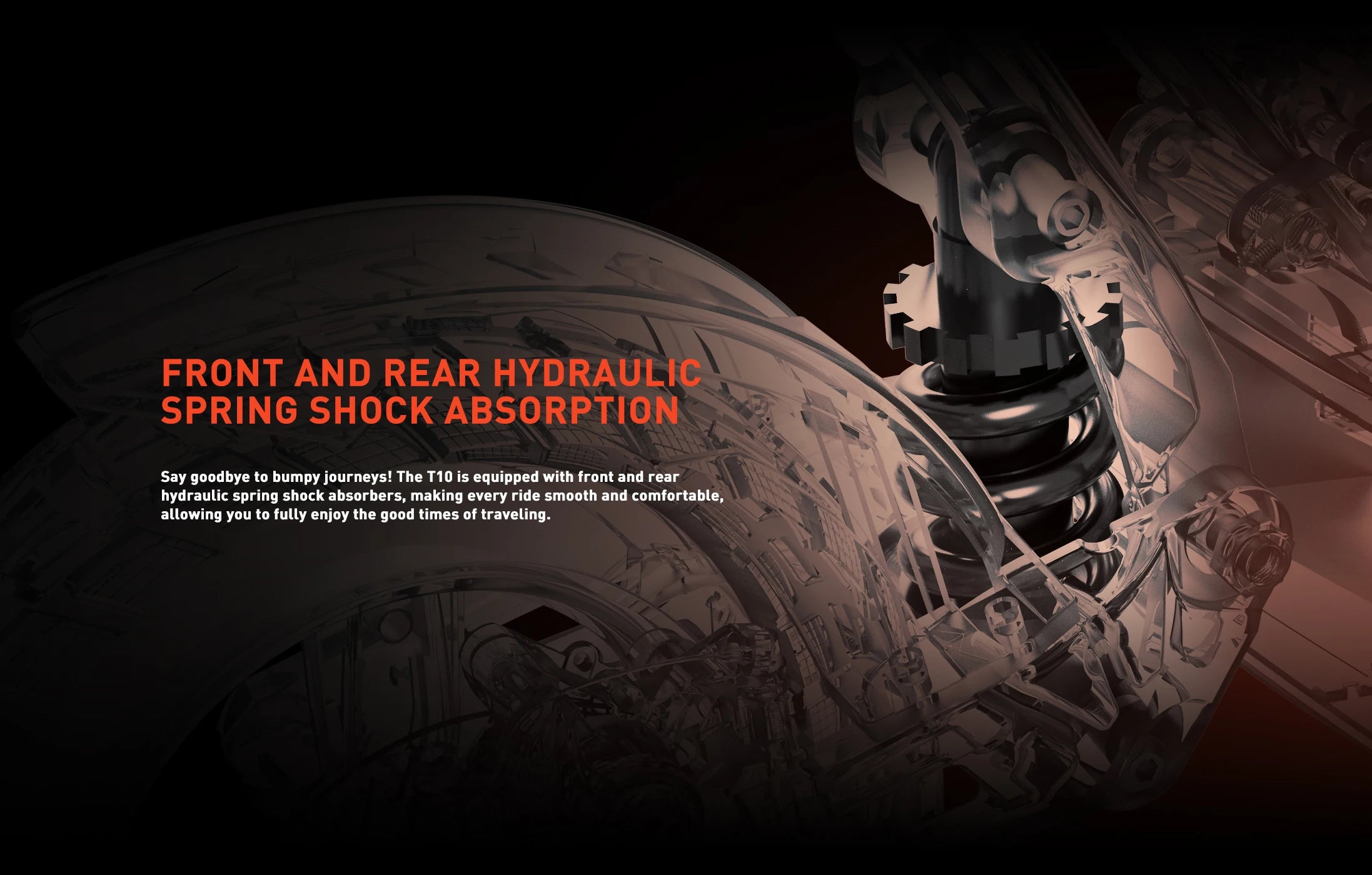 JOYOR T10 Electric Scooter for adults 2000W Dual Motor 60V18Ah Battery 10 Inch Tire Hydraulic Brake Electric scooter Foldable