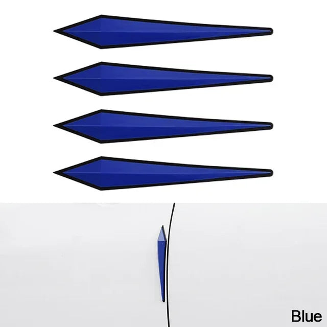 4pcs Car Antis-scratch Protective Sticker Body Bumper Anti-collision Protection  Door Rearview Mirror Edge Guard Rubber Strip