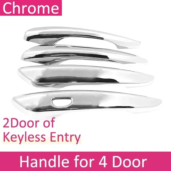 Chrome Door Handle Cover| ABS Carbon Fiber Set Sticker Styling