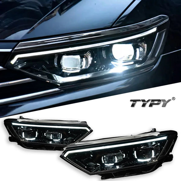 TYPY New LED Head Lamp Upgrade Modified For VW Passat B8 LED Headlight 2016-2022 Dynamic Signal Head Lamp Auto Accessories