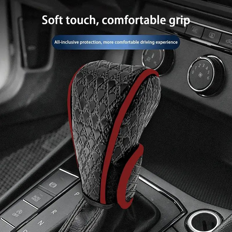 Car Shift Handle Cover Leather Non-slip Wear-resistant Car Automatic Gear Sheath Car Decoration