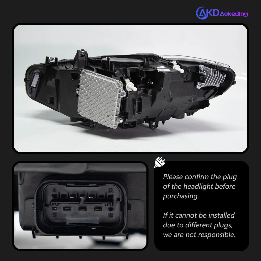 AKD Head Lamp for BMW F32 F36 M4 F82 LED Headlight 2013-2019 Headlights 425I DRL Turn Signal High Beam Angel Eye Projector Lens
