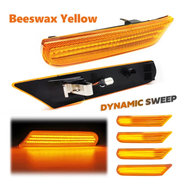 2x For Porsche Boxster 986 996 911 GT2 GT3 Targa Carrera Turbo Front Bumper Side Marker LED Turn Signal Lights Canbus Free Error