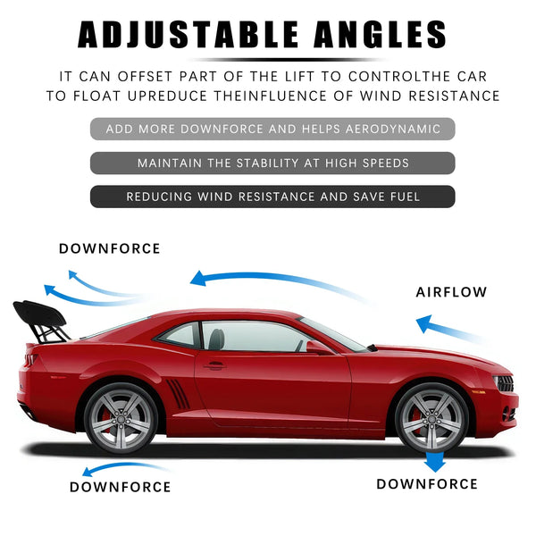 Universal GT Style Rear Spoiler Wing Tail Air Dam For 99% Sedan Body Kit Decoration Racing Car Tuning Accessories