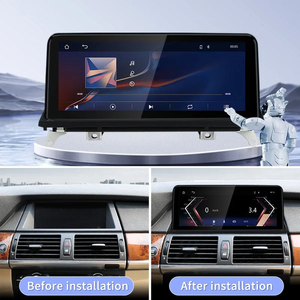 Linux 10.25" Touch Screen Display 1920*720 For BMW X5 E70 X6 E71 CCC CIC Wireless Carplay Android Auto Car Multimedia Player BT