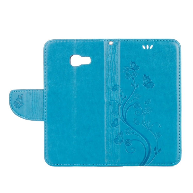 For Galaxy A5 (2017) / A520 Butterflies Love Flowers Embossing Horizontal Flip Leather Case with Holder & Card Slots & Wallet & Lanyard