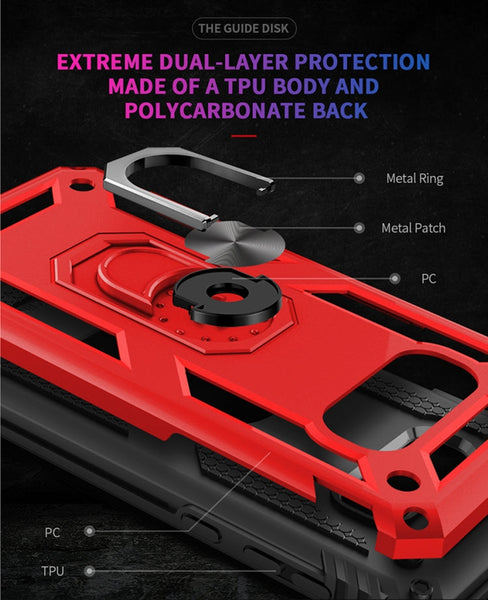 Sergeant Armor Shockproof TPU + PC Protective Case for Galaxy S10e, with 360 Degree Rotation Holder