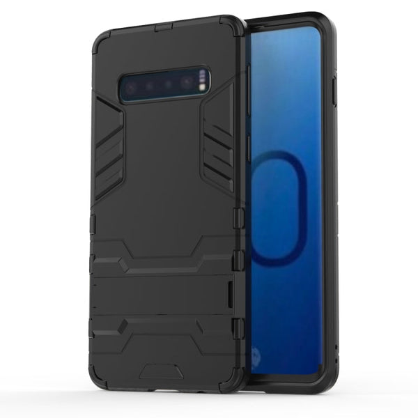 Shockproof PC + TPU Case for Galaxy S10, with Holder, For Samsung Galaxy S10