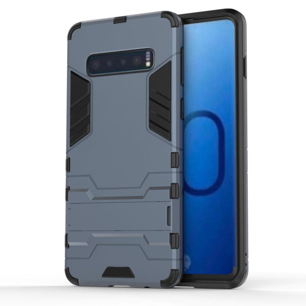 Shockproof PC + TPU Case for Galaxy S10, with Holder, For Samsung Galaxy S10