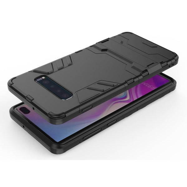 Shockproof PC + TPU Case for Galaxy S10+, with Holder