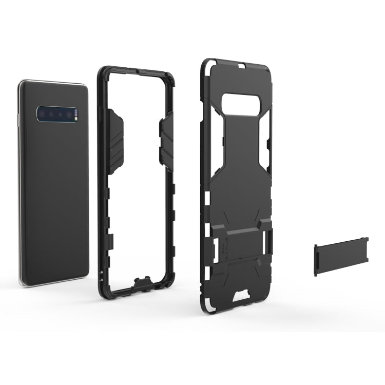Shockproof PC + TPU Case for Galaxy S10+, with Holder