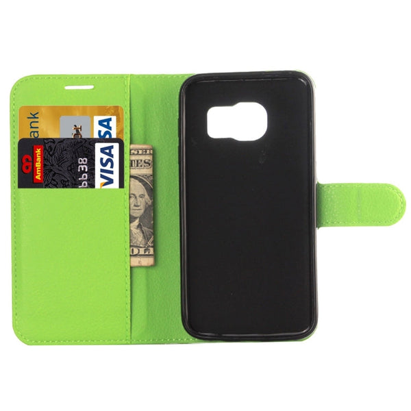 For Galaxy S7 / G930 Litchi Texture Horizontal Flip Leather Case with Holder & Card Slots & Wallet, For Galaxy S7