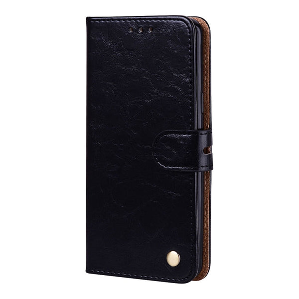 For Galaxy S9 Oil Wax Texture Horizontal Flip Leather Case with Holder & Card Slots & Wallet