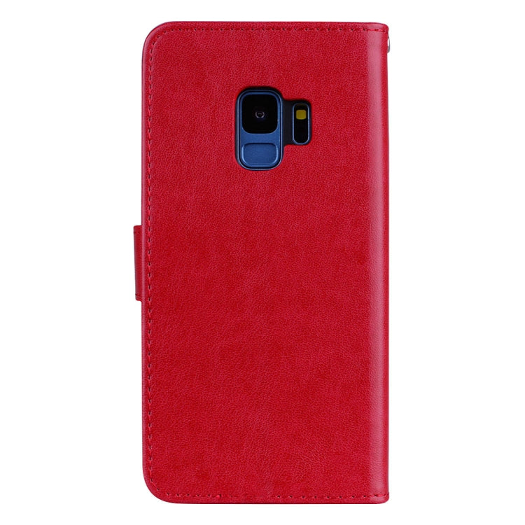 For Galaxy S9 Rose Embossed Horizontal Flip Environmental PU Leather Case with Holder & Card Slots & Wallet