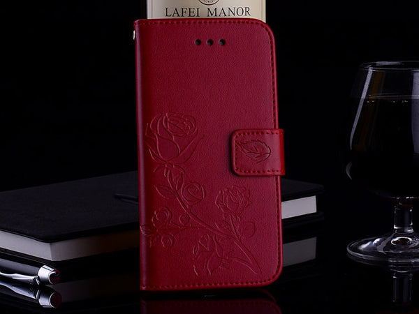 For Galaxy S9 Rose Embossed Horizontal Flip Environmental PU Leather Case with Holder & Card Slots & Wallet