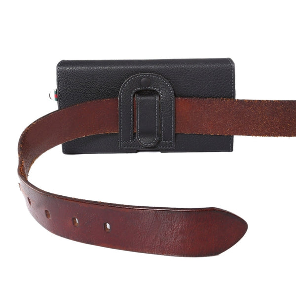 Universal Litchi Texture Vertical Flip Thwartwise PU Leather Case / Waist Bag with Back Splint & Card Slots & 15cm Lanyard for Galaxy S7 Edge & S7 & S6 Edge & S6, Huawei P9 & P9 Lite & P9 Plus & Sony Xperia Z5, Xiaomi Redmi 4, Size: 15.5 x 8 x 1.8 cm