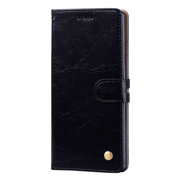 Business Style Oil Wax Texture Horizontal Flip Leather Case, with Holder & Card Slots & Wallet For Galaxy Note9