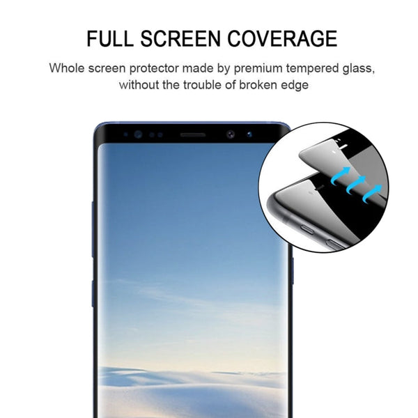 0.3mm 9H Surface Hardness 2.5D Curved Edge Full Screen Full Glue Tempered Glass Film for Galaxy Note8