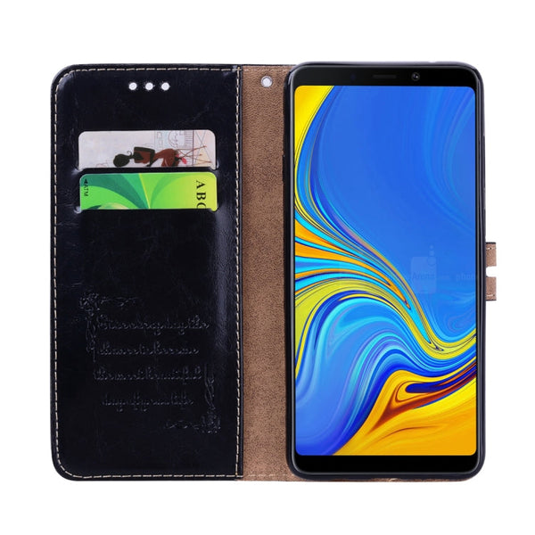 Business Style Oil Wax Texture Horizontal Flip Leather Case for Samsung Galaxy A9 (2018) / A9s, with Holder & Card Slots & Wallet c