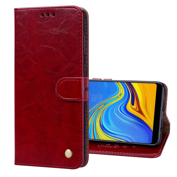 Business Style Oil Wax Texture Horizontal Flip Leather Case for Samsung Galaxy A9 (2018) / A9s, with Holder & Card Slots & Wallet c