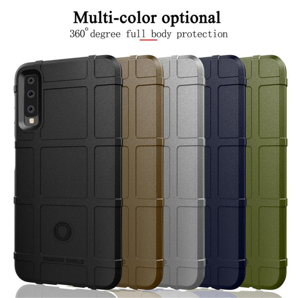 Shockproof Protector Cover Full Coverage Silicone Case for Galaxy A7 2018, For Galaxy A7 2018, For Galaxy A7 (2018)