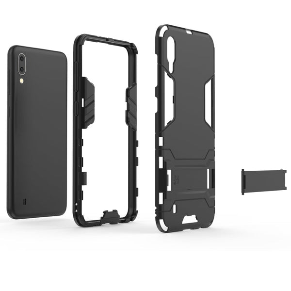 Shockproof PC + TPU Case for Galaxy M10, with Holder, For Samsung Galaxy M10