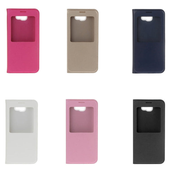 For Galaxy J5 (2017) (US Version) Litchi Texture Horizontal Flip Leather Case with Call Display ID