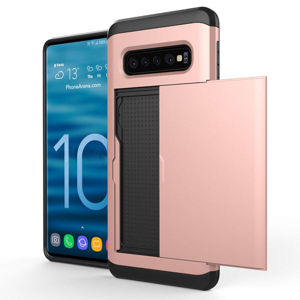 Shockproof Rugged Armor Protective Case for Galaxy S10, with Card Slot, For Galaxy S10