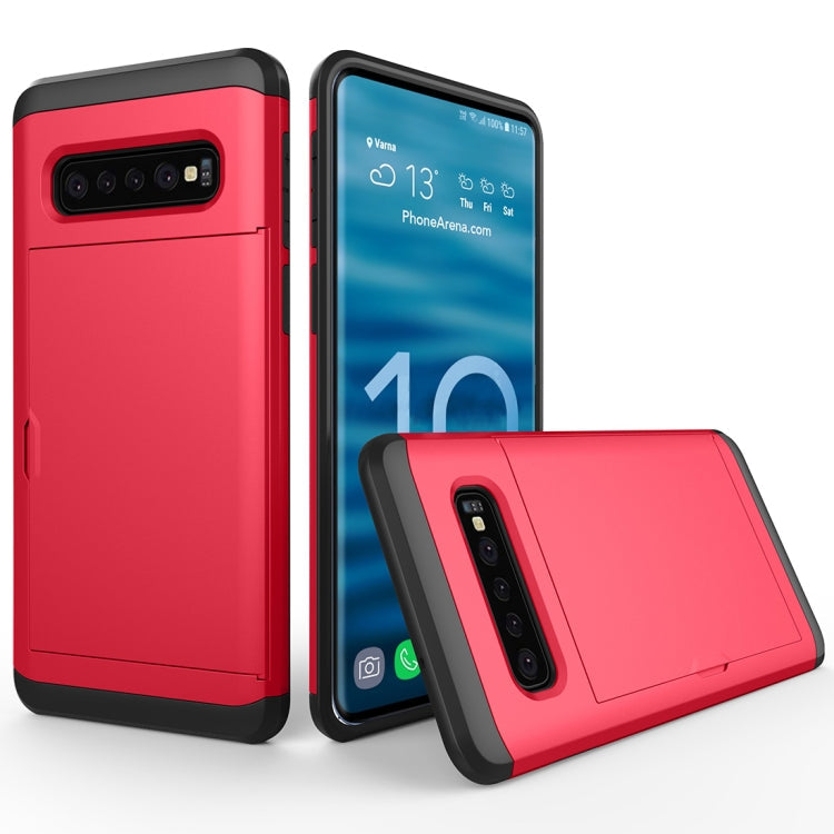 Shockproof Rugged Armor Protective Case for Galaxy S10, with Card Slot, For Galaxy S10