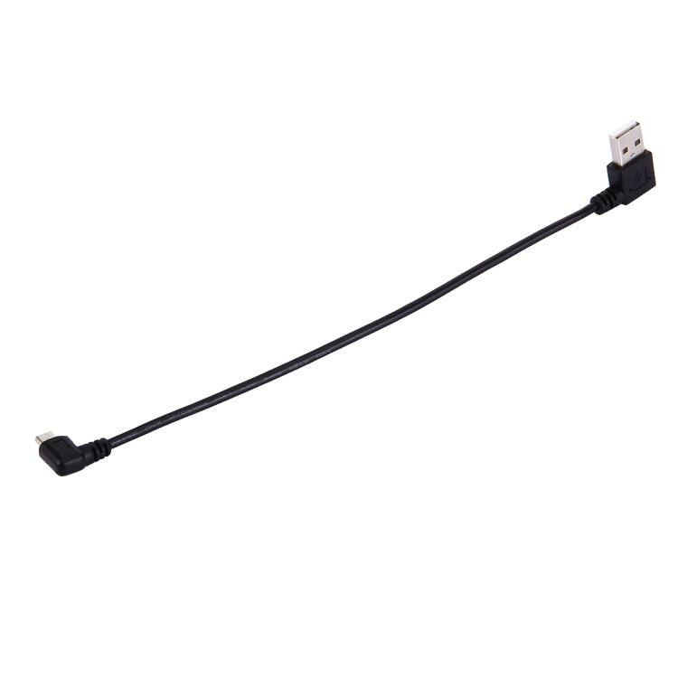 20cm USB 2.0 Left Turn Elbow to Micro USB Elbow Data Cable