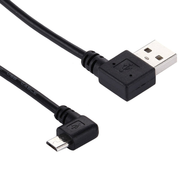 20cm USB 2.0 Left Turn Elbow to Micro USB Elbow Data Cable