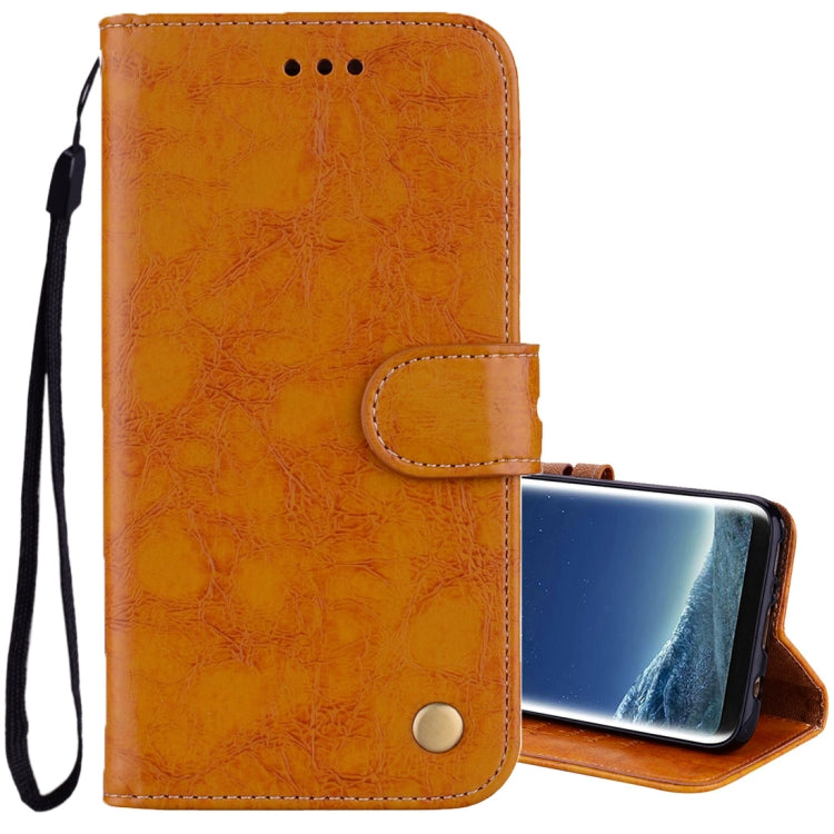 For Galaxy S8 Business Style Oil Wax Texture Horizontal Flip Leather Case with Holder & Card Slots & Wallet