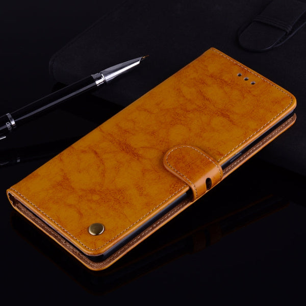 For Samsung Galaxy Note 8 Business Style Oil Wax Texture Horizontal Flip Leather Case with Holder & Card Slots & Wallet