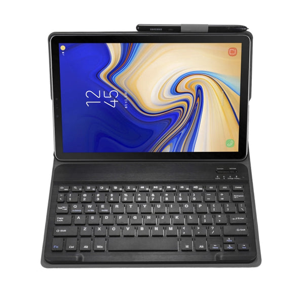 A510 Bluetooth 3.0 Ultra-thin Detachable Bluetooth Keyboard Leather Tablet Case for Samsung Galaxy Tab A 10.1 (2019) T510 / T515, with Pen Slot & Holder