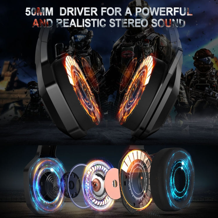 ONIKUMA K10 3.5mm Computer Games Wired Headset with RGB LED Light