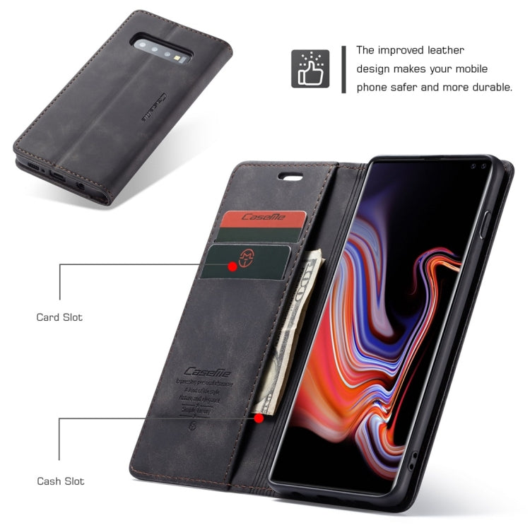CaseMe-013 Multifunctional Retro Frosted Horizontal Flip Leather Case for Galaxy S10 Plus, with Card Slot & Holder & Wallet, For Galaxy S10 Plus