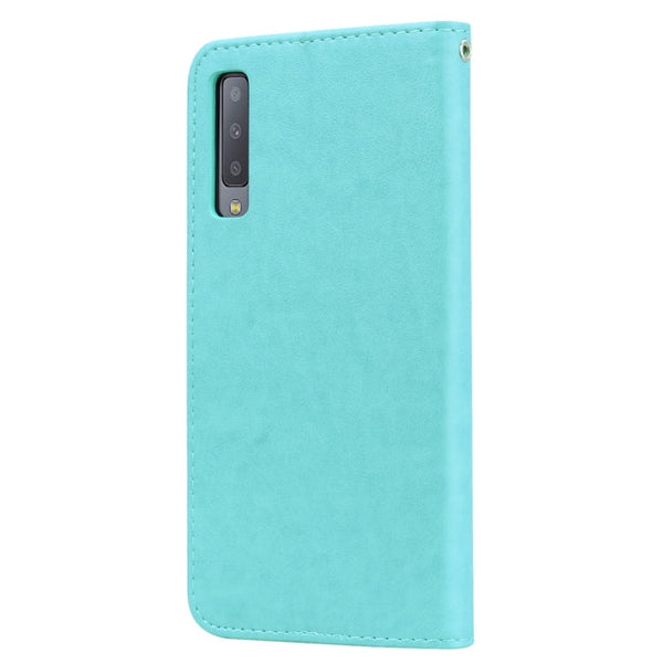 Rose Embossed Horizontal Flip PU Leather Case for Samsung Galaxy A7 (2018) , with Holder & Card Slots & Wallet