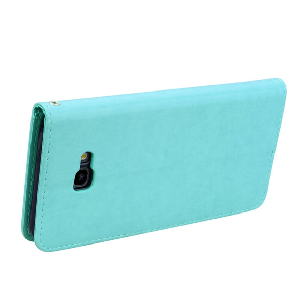 Rose Embossed Horizontal Flip PU Leather Case for Samsung Galaxy J4 Plus, with Holder & Card Slots & Wallet