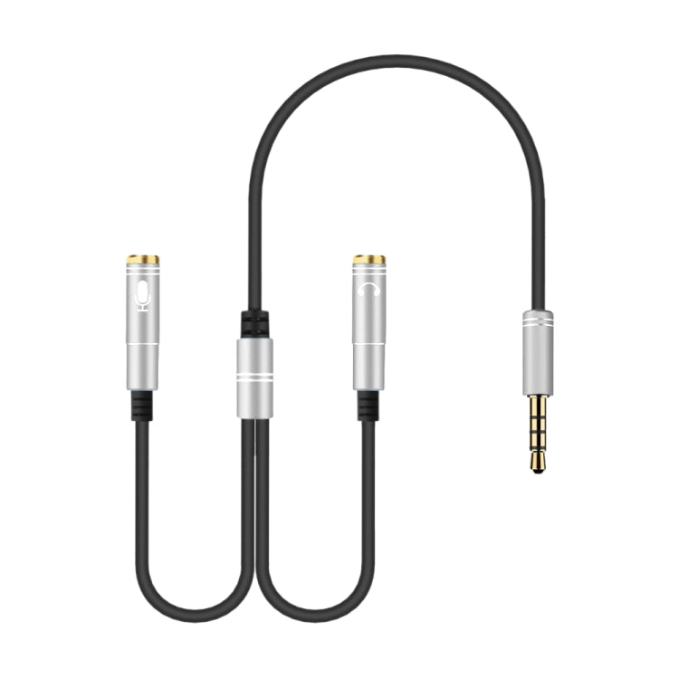 2 in 1 3.5mm Male to Double 3.5mm Female TPE High-elastic Audio Cable Splitter, Cable Length: 32cm