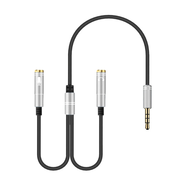 2 in 1 3.5mm Male to Double 3.5mm Female TPE High-elastic Audio Cable Splitter, Cable Length: 32cm
