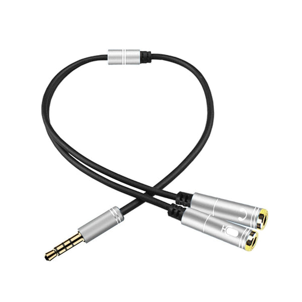 2 in 1 3.5mm Male to Double 3.5mm Female TPE High-elastic Audio Cable Splitter, Cable Length: 32cm