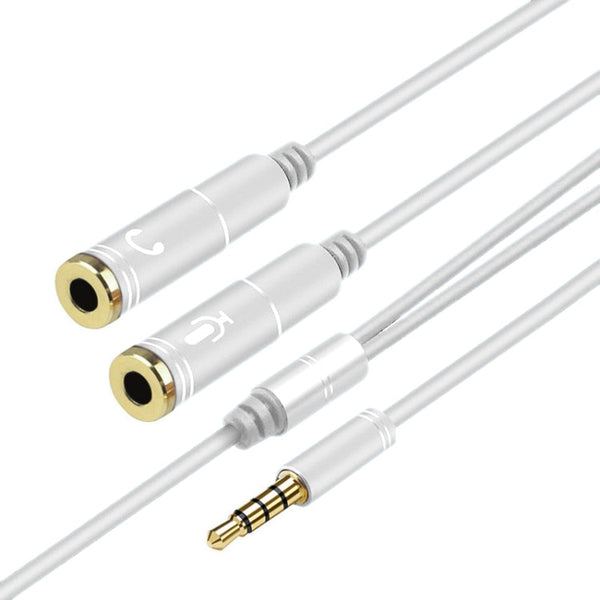 2 in 1 3.5mm Male to Double 3.5mm Female TPE High-elastic Audio Cable Splitter, Cable Length: 32cm