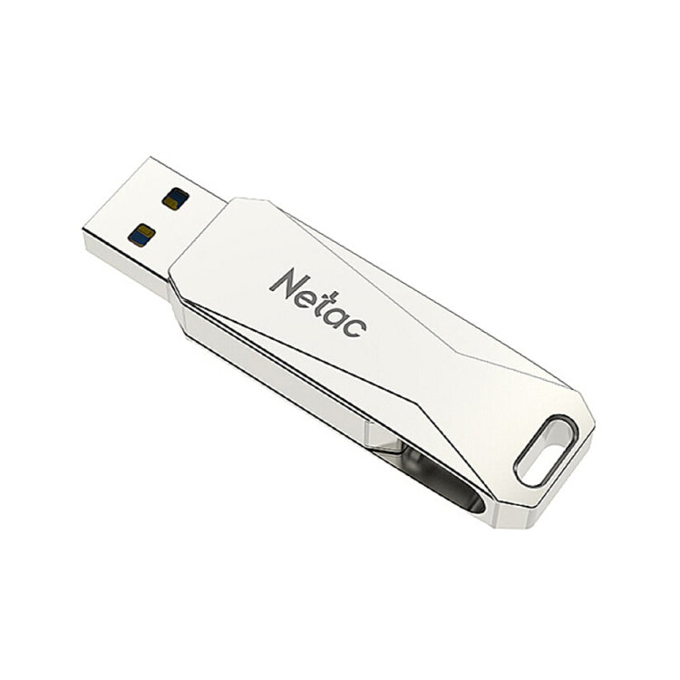 Netac U782C 128GB USB-C / Type-C + USB 3.0 360 Degrees Rotation Zinc Alloy Flash Drive OTG U Disk