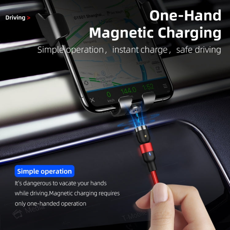 2m 2A Output USB to Micro USB Nylon Braided Rotate Magnetic Charging Cable