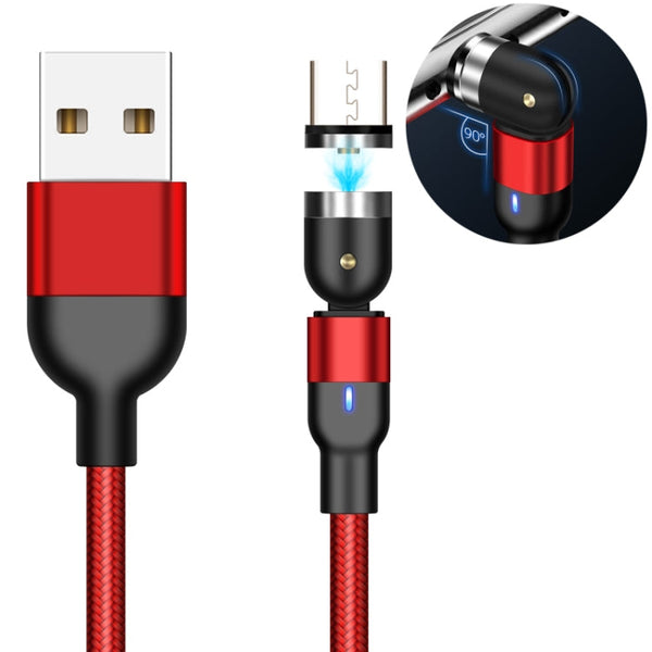 2m 2A Output USB to Micro USB Nylon Braided Rotate Magnetic Charging Cable