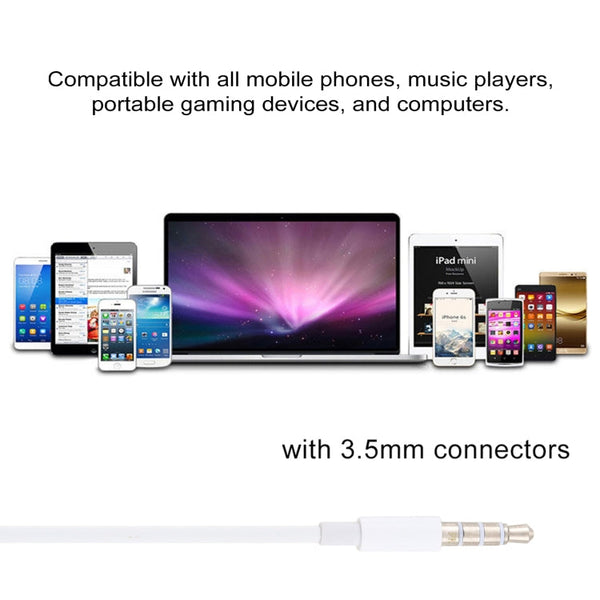 3.5mm Plug In-ear Wired Earphone with Mic, Cable Length: about 1.2m, 3.5mm